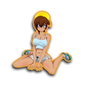 black anime sticker